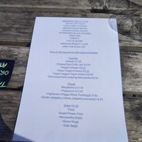 Current menu at The Pitstop at Kintail in Kyle Of Lochalsh