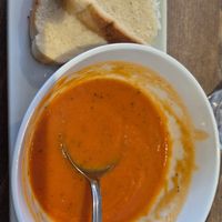 Roasted Peppers and sweet potatoe soup at The Pitstop at Kintail in Kyle Of Lochalsh