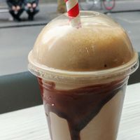 Choc peanut butter shake at Lord of the Fries - Swanston St in Melbourne
