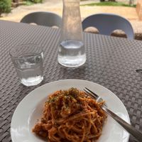 Favorite: peanut tomato chickpea pasta   at Vedge Bohol in Panglao