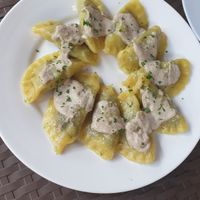 The Mushroom Ravioli was enticing. The pasta was cooked well. Loved the texture. The mushroom filling was tender and meaty. The Cashew Sauce was nutty and flavorful. at Vedge Bohol in Panglao
