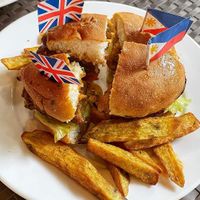 The Veggie Burger was scrumptious. Thin crispy crust on the outside. Delicious meaty center inside. Reminds me of the Falafel I used to buy as a kid.  at Vedge Bohol in Panglao