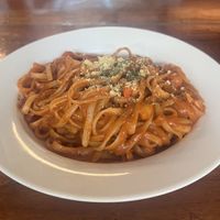 Tomatoes- peanut butter spaghetti  at Vedge Bohol in Panglao