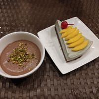 Cheese cake and chocolate mousse at Vedge Bohol in Panglao