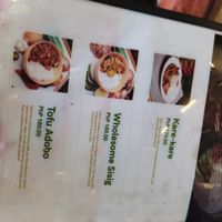 We tried the Wholesome Sisig and the Tofu Adobo. Really good! at Vedge Bohol in Panglao