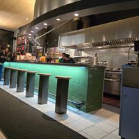 picture of kitchen from corner table at Bueno y Sano in Northampton