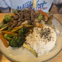 Tepanyaki (with vegan bistec) at Britches Puebla in Puebla