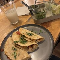 Delicious tacos and horchata!  at Britches Puebla in Puebla