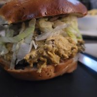 Vegan Coronation Bagel at The Jester's Tower in Conwy