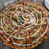 Felafel Pizza at Frankton Pizzeria in Queenstown