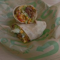 Spicy vegan wrap at Subway in Brno
