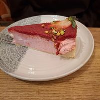 Vegan Strawberry Cheesecake!!! Delicious! at Coffea in Berlin