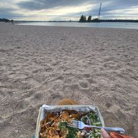 Took it to go so I could eat on the beach 😁  at Vegan Food Box in Helsinki