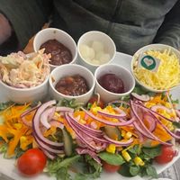 Vegan ploughman's  at Old World Tea Rooms in Ventnor