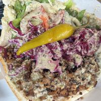 The new vegan döner is not as good as the one they used to have, but still tasty.   at Döner Bros in Oslo