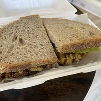 Chickpea Salad Sandwich (came with chips and a pickle)  at Healthy Blends in Schenectady