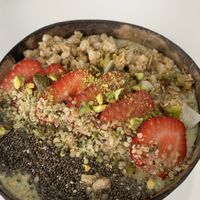 The vegan matcha overnight oats  at Zen Press Juice in Alexandria