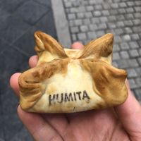 Vegan corn empanada (humita)  at El Repulgue - Empanadas in Sevilla