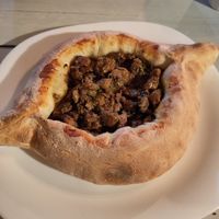 Adjaruli with mushrooms at Retro in Batumi