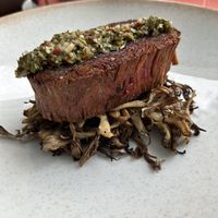 Plant based steak. Tastes better than it looks    at 1909 in Cooperstown