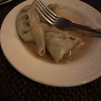 Edamame dumplings   at Hawkeye Bar & Grill in Cooperstown