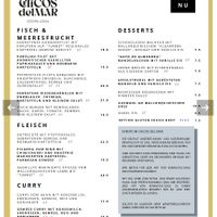 Menu at Restaurante Chicos del Mar in Mallorca