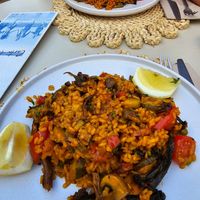 Gemüse paella/vegetable paella - loved it! at Restaurante Chicos del Mar in Mallorca