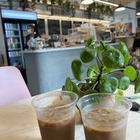 Pumpkin spice latte and Maple latte   at TULA Cafe in Kingston
