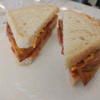 Breakfast sandwich at TULA Cafe in Kingston
