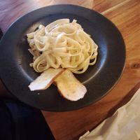 Buttered pasta at Peregrino in Guatape