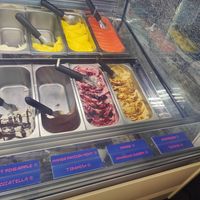 The ones marked with v are vegan at Bali Blue Coffee & Gelato in Pecatu
