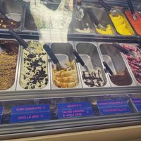 The ones marked with v are vegan at Bali Blue Coffee & Gelato in Pecatu