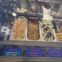 The ones marked with v are vegan at Bali Blue Coffee & Gelato in Pecatu