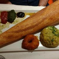 Bread with potatoes and lentils at Thali in Gothenburg