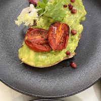 Close up Avocado toast  at Nonna's Brunch in Barcelona