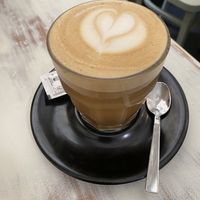 Latte with oat milk  at Nonna's Brunch in Barcelona