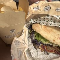 Big döner and fries   at Veganitas in Luzern