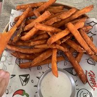Sweet potatoes fries  at Happy Bar & Grill in Burgas