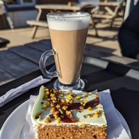 Carrot cake 🍰 at Mrs Marcos Cafe in Barry