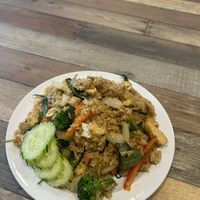 Basil fried rice with tofuu  at Kacha Thai Market in Royal Oak