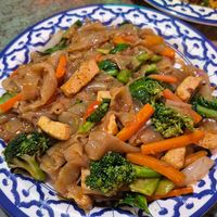 Pad See Ew (rice noodle, tofu, broccoli) at Kacha Thai Market in Royal Oak
