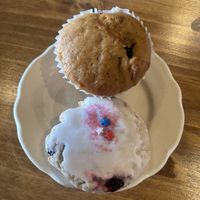 scone and muffin  at Old Barn Market Bakery in Binghamton