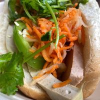 veg. cold cuts banh mi (no mayo) at Sarom's Cafe in Winooski