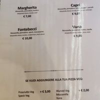 Menù suggerimenti Pizze Veg at Bottega di Rosaria in Siena