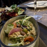 Eggplant dip with mocktail  #Veganuary at The Raven Room in Whistler
