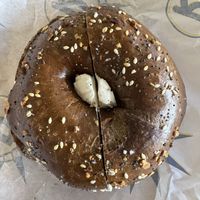 Pumpernickel everything   at Rosenberg's Bagels & Delicatessen in Denver