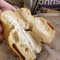 Everything bagel  at Rosenberg's Bagels & Delicatessen in Denver