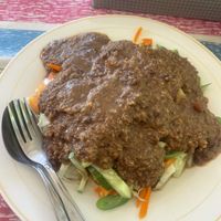 The biggest gado gado I have ever seen lol. It was delicious!!   at Today's Cafe in Samosir