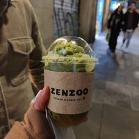 Milkshake de te matcha (con leche de soja) at ZenZoo in Barcelona