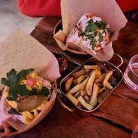 2 pitas y ración de patatas 18€ at Cult of Pita in Porto